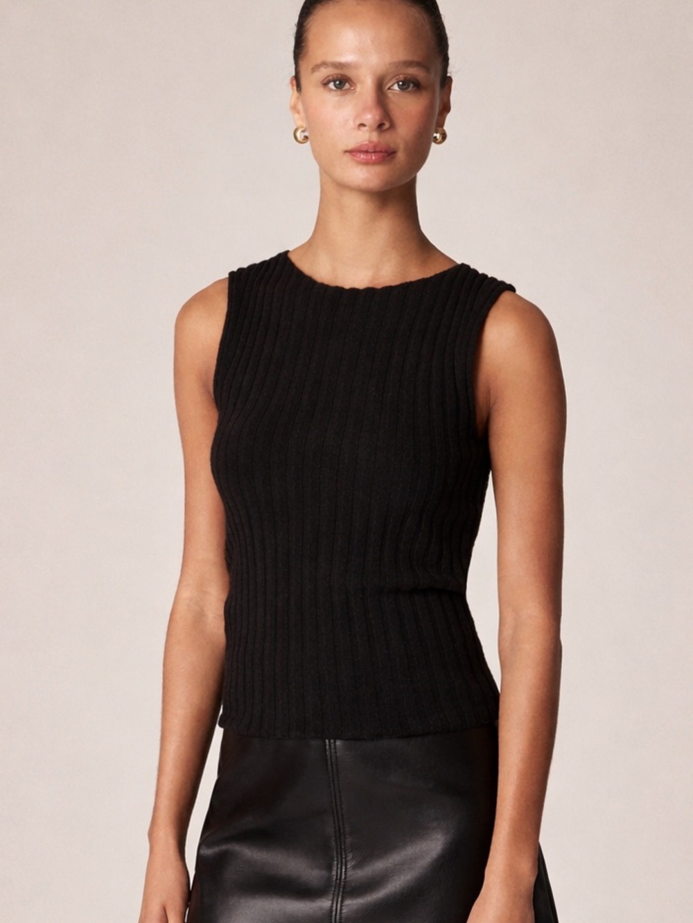 J Crew Wide-rib cashmere sweater shell